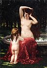 James Carroll Beckwith Famous Paintings - Sylvan Toilette